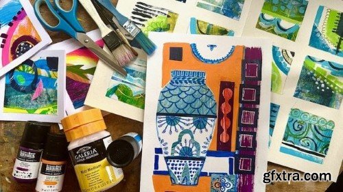 The Gouache Files: How to combine gouache painting with collage in a pattern inspired artwork