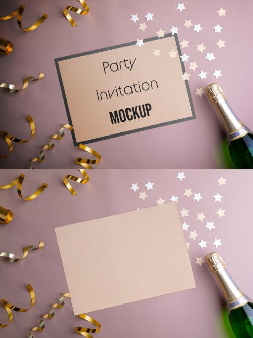 Party Invitation Mockup - 474778592