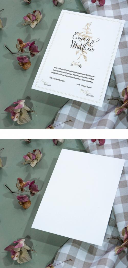 Mockup Invitation Stationery - 474779197