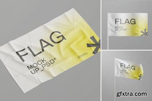 Flag Mockup Collections #5 13xPSD