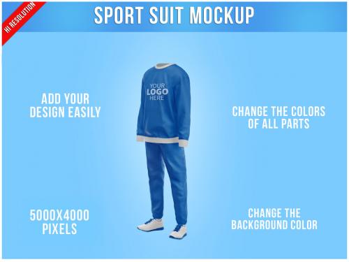 Sport Suit Mockup - Half Side View - 474779363