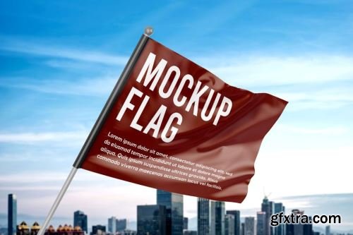 Flag Mockup Collections #7 11xPSD