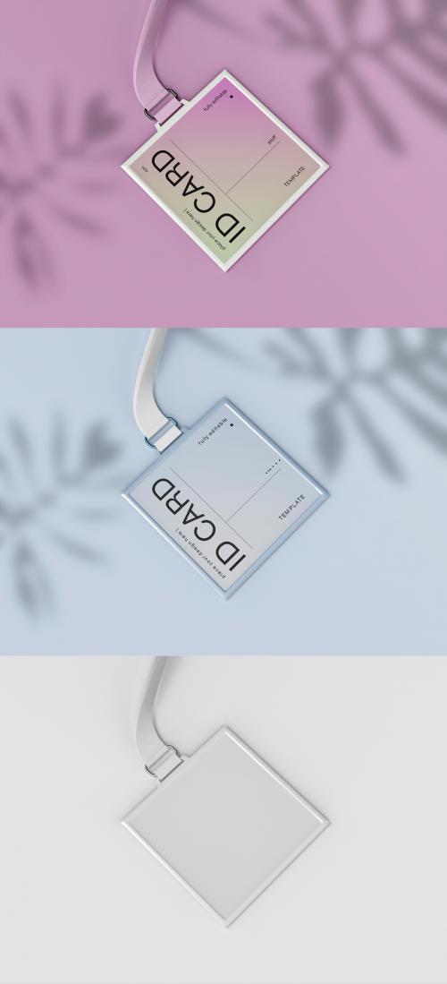 Square ID Holder Mockup - 474978451