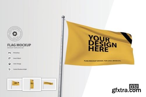 Flag Mockup Collections #10 14xPSD