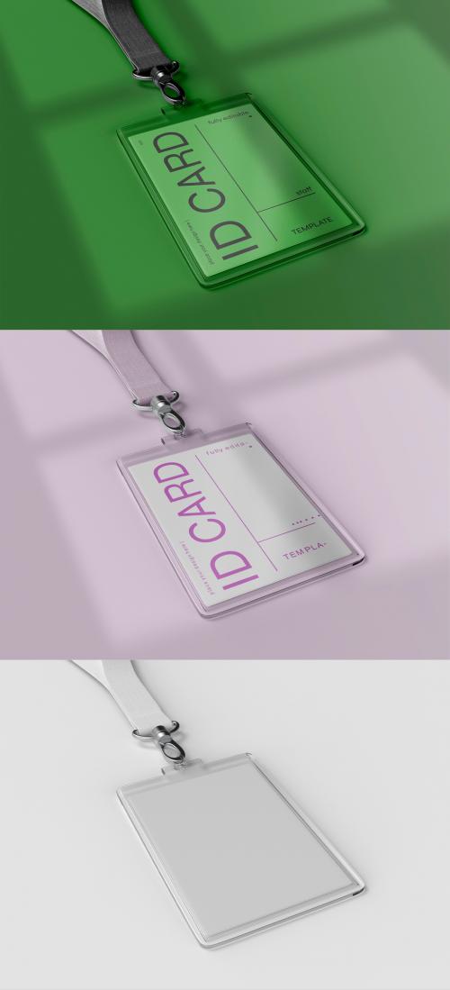 Top View of ID Holder Mockup - 474978472