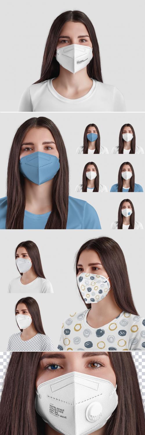 4 Mockups Protective Face Masks Ffp2 and Ffp3 - 475187999