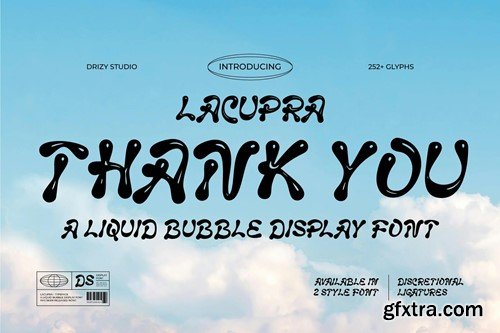 Lacupra - Liquid Bubble Display Font YCB3UQT