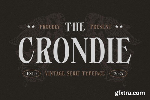 Crondie - Vintage Serif Typeface UPJKKJ2