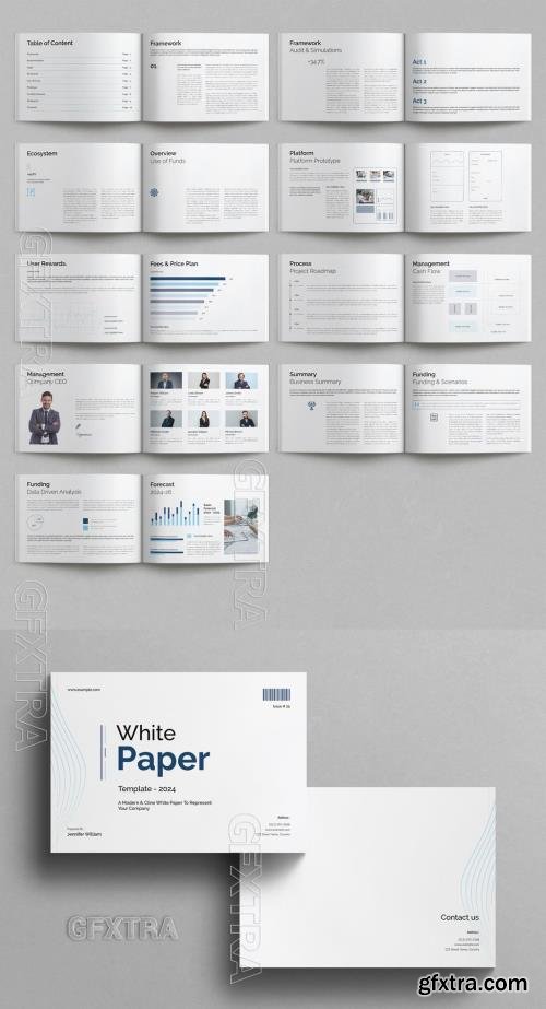 White Paper Template Landscape 755491675