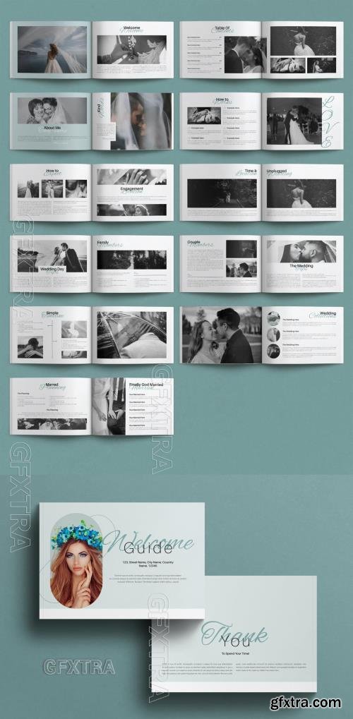 Welcome Guide Template Magazine Layout Landscape 755491507
