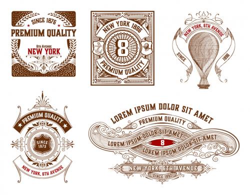 Pack of 5 Logos and Badges - 476113036