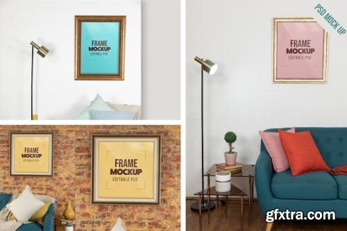 Picture Frame Mockup Collections #10 12xPSD