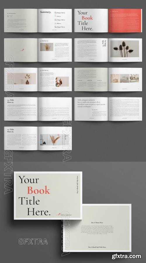 Book Layout Design Template Landscape 755487492