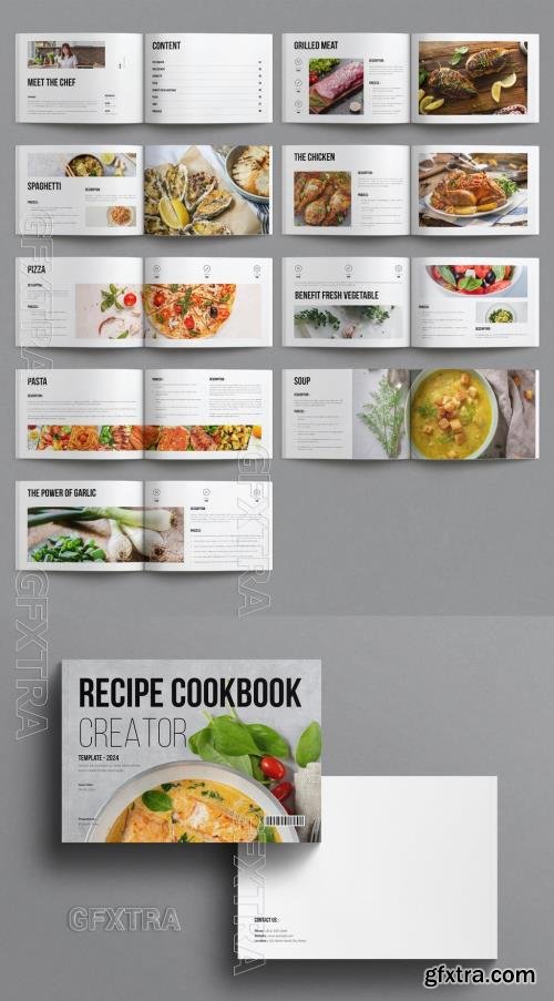 Recipe Book Creator Template Landscape 757185301