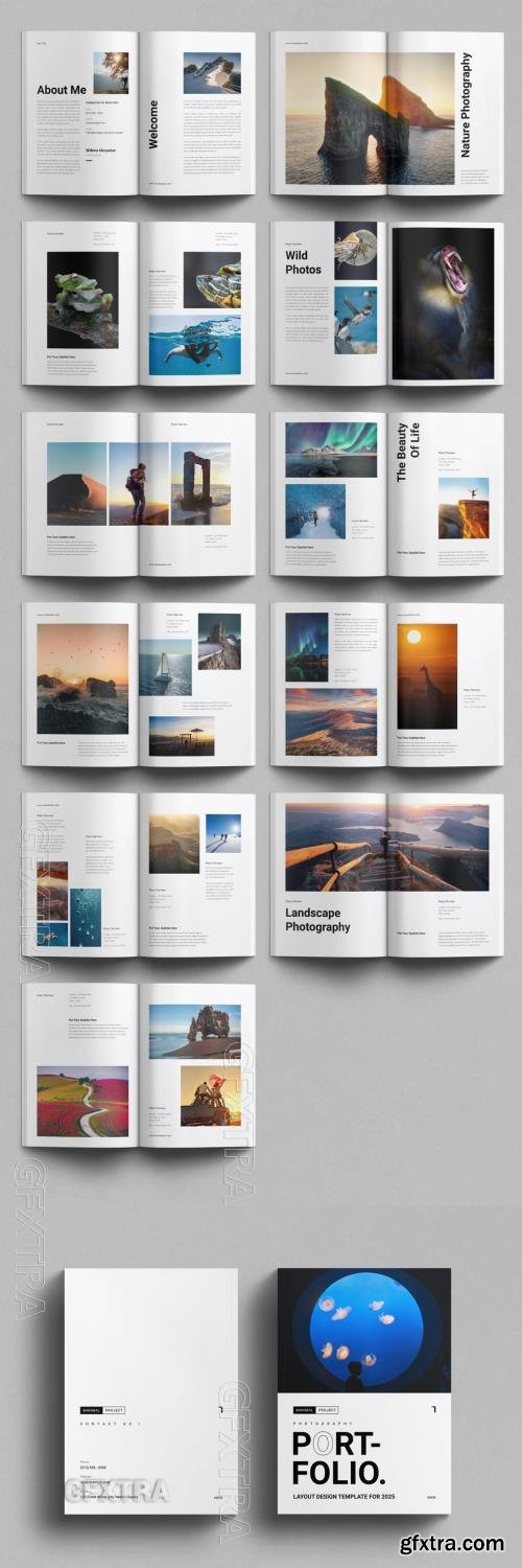 Photography Portfolio Layout Design Template 757184884