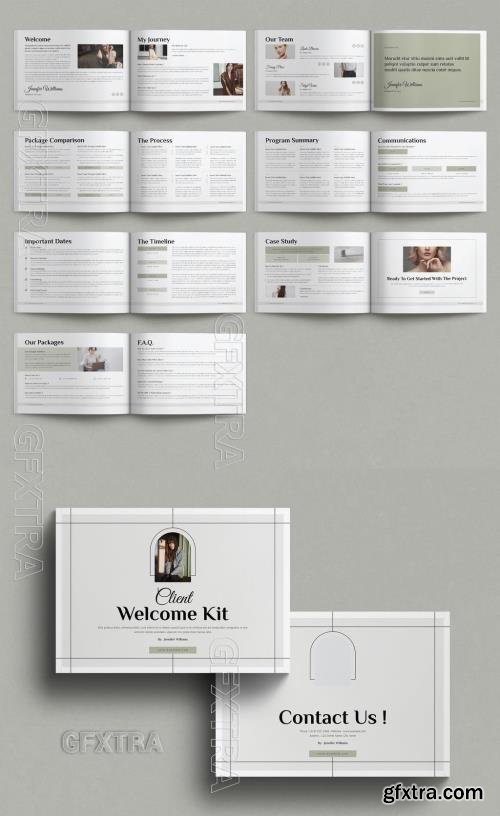 Welcome Kit Layout Design Template Landscape 757181424