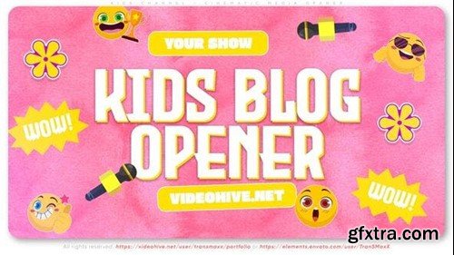 Videohive Kids Channel - Cinematic Media Opener 51317138