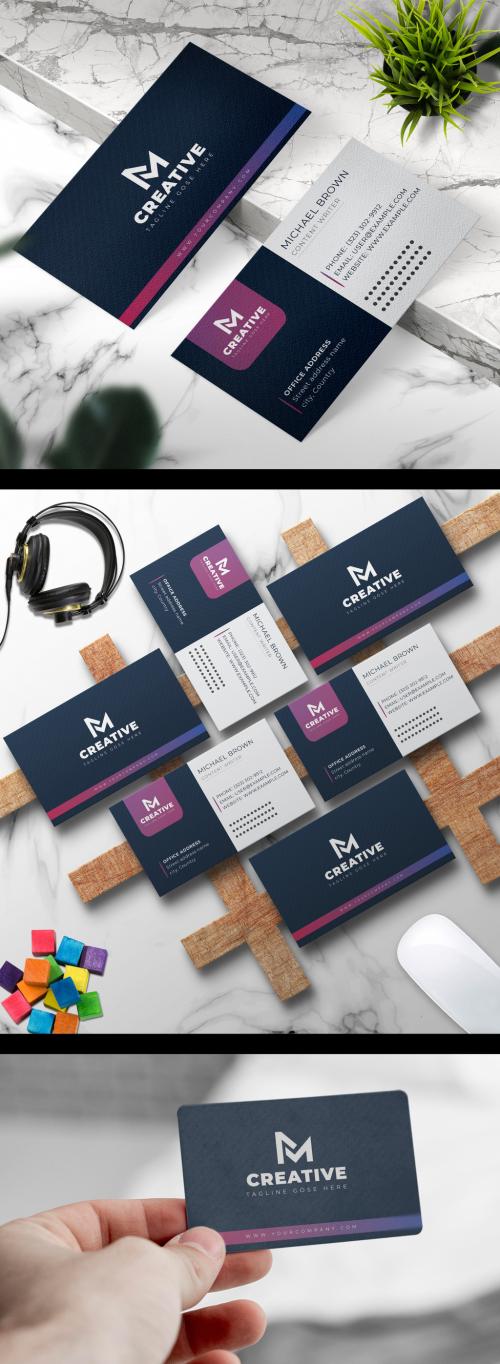 Blue Business Card Layout Design - 478192140