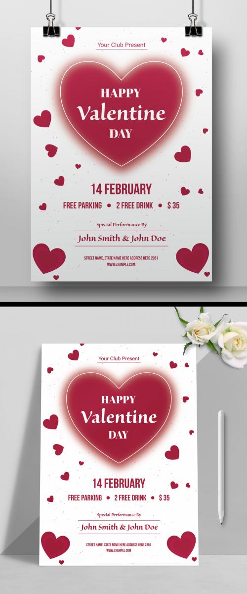 Happy Valentines Party Flyer Poster Design 2022 - 478192141