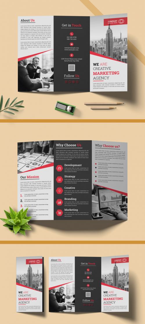 New Corporate Trifold Brochure Layout Design - 478192160