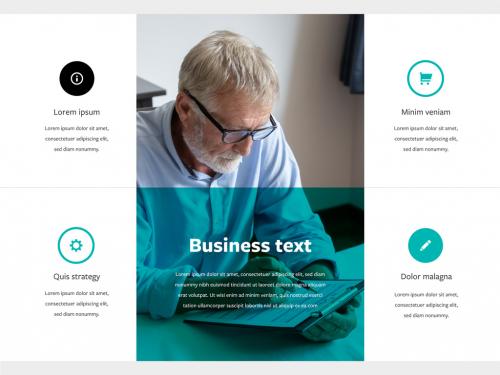 Simple Business Infographic Layout with Teal Accent - 478610239