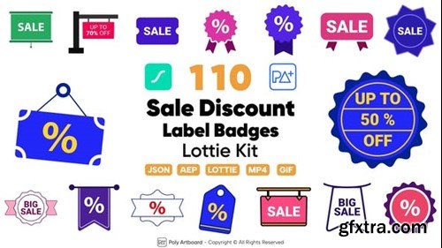 Videohive Sale Discount Label Lottie Badges 51338291