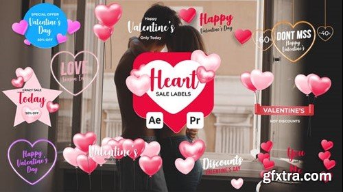Videohive Heart Sale Labels 51341570