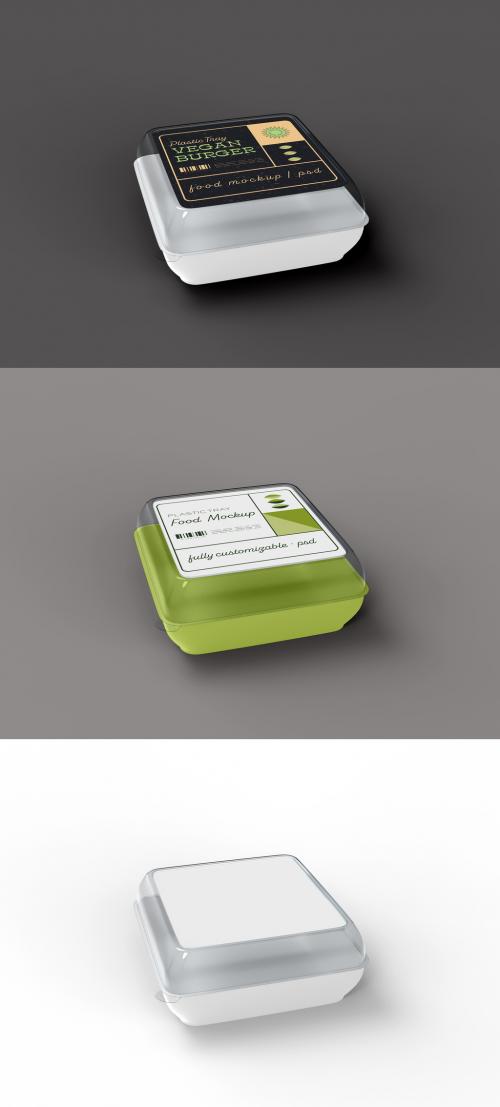 Burger Plastic Tray Mockup - 479083437