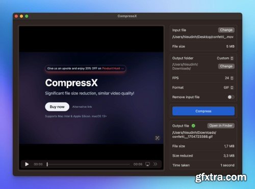 CompressX for Mac 1.5.1