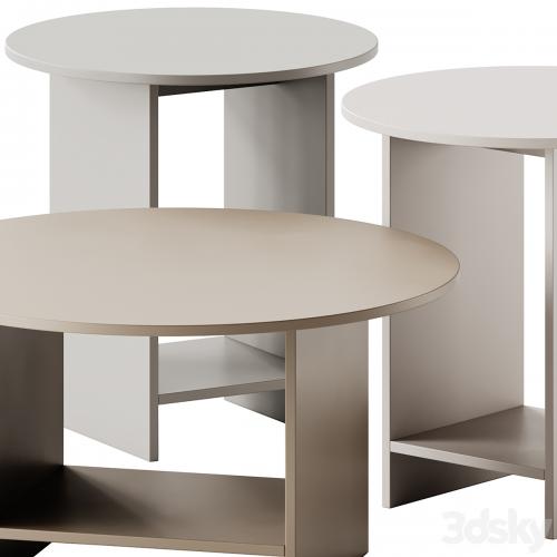 e15 HEIJI Round Coffee Tables set