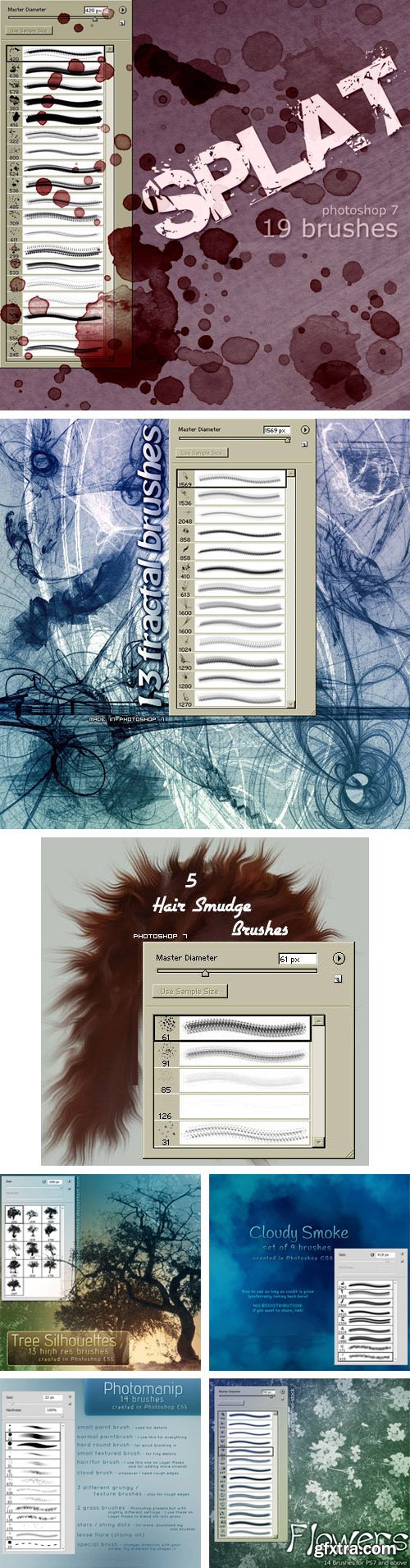 130+ Multipurpose Brushes Pack for Photoshop 