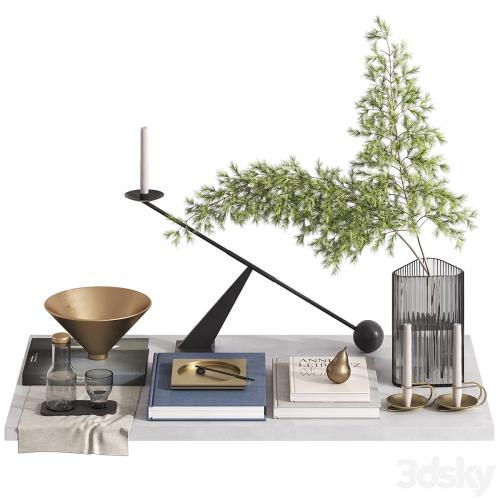 Decorative set by MENU SPACE with pine branches