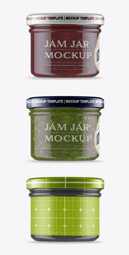 Raspberry Jam Jar Mockup