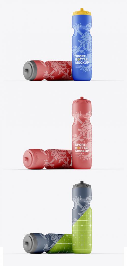 Plastic Sport Bottle Mockup