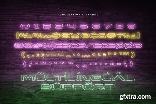 VOLTA - Neon Light Party Font 8MM8ECH