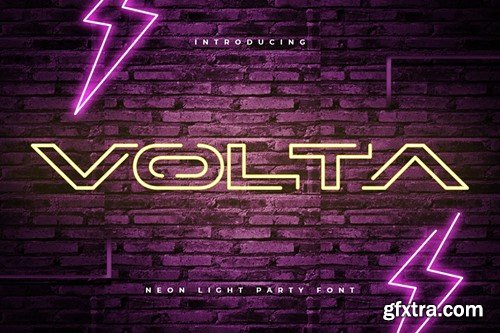 VOLTA - Neon Light Party Font 8MM8ECH