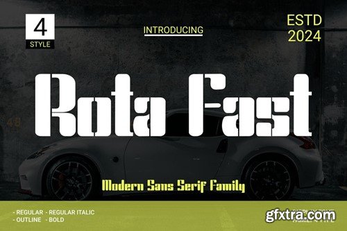 RotaFast - Modern Sans Serif Family Font 6HAQT78