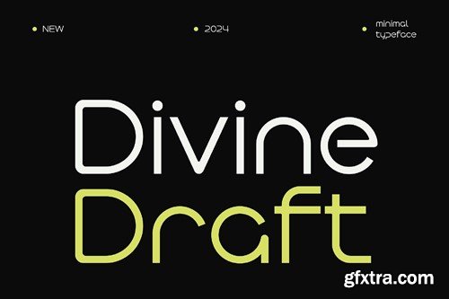 Divine Draft - Minimal Sans Typeface KCHSKAW