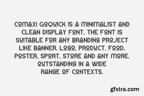 Comaxi Goquick - Modern & Minimal Font 39U27V3