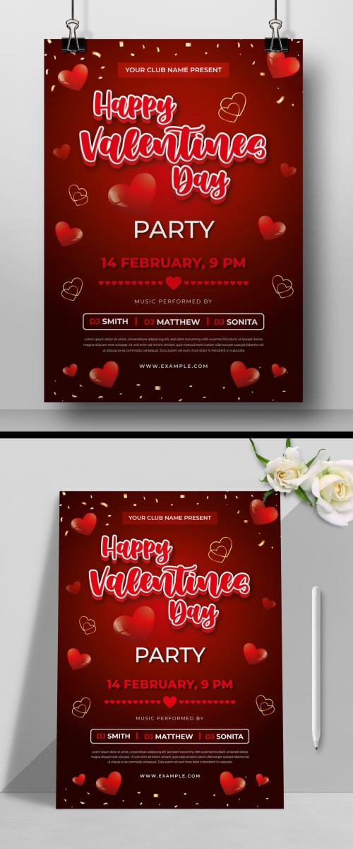 Valentine's Flyer Layout Design