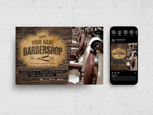 Rustic Barber Shop Flyer