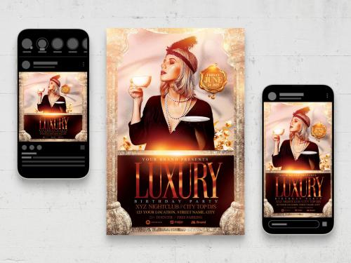 Luxury Themed Nightclub Party Event Flyer