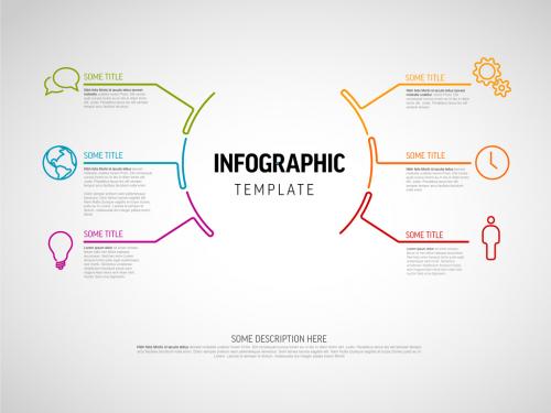 Infographic Circle with Six Elements