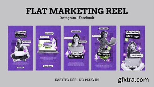 Videohive Flat Marketing Instagram Stories 51375859