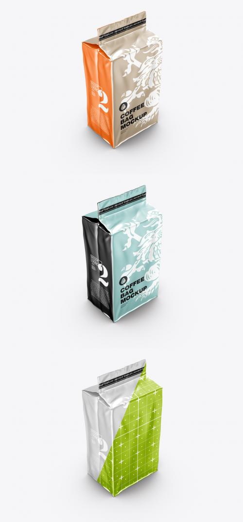 Metallic Coffee Bag Mockup