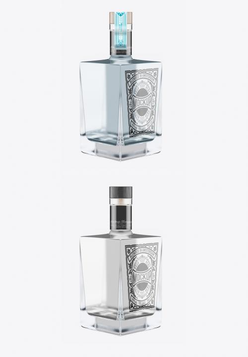 Gin Glass Bottle Mockup