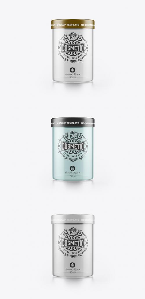 Colored Cosmetic Container Mockup