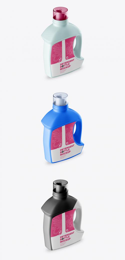 Plastic Detergent Bottle Mockup