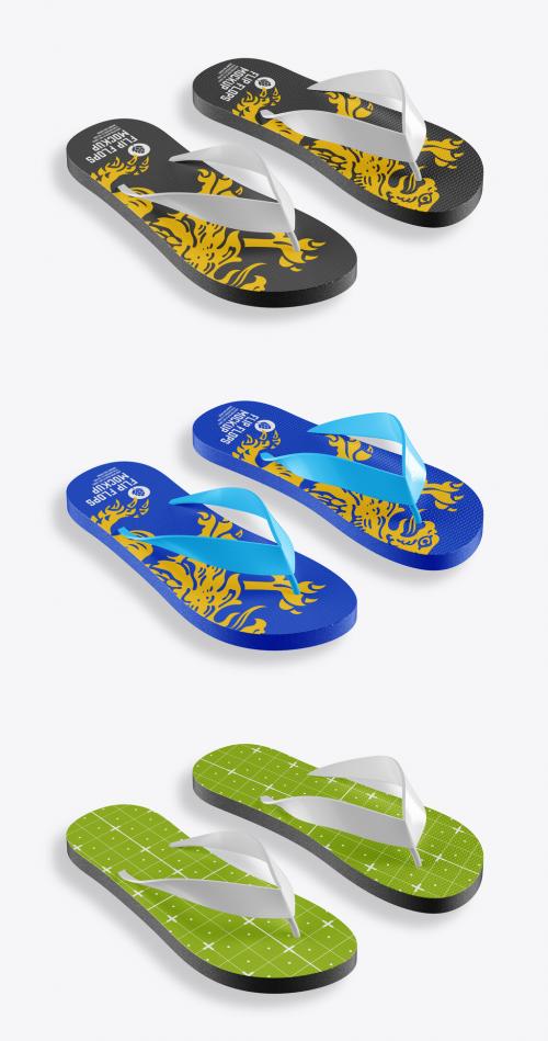 Foam Flip Flops Mockup