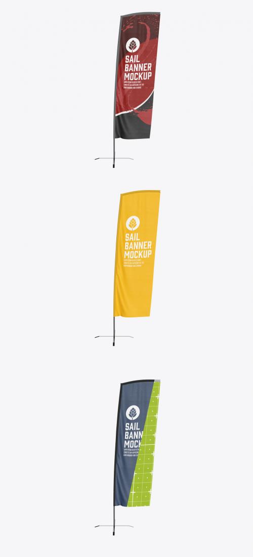 Flying Banner Mockup